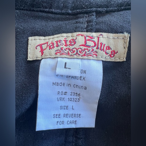 Paris Blues Jacket with stitching on front size Large - Picture 4 of 4